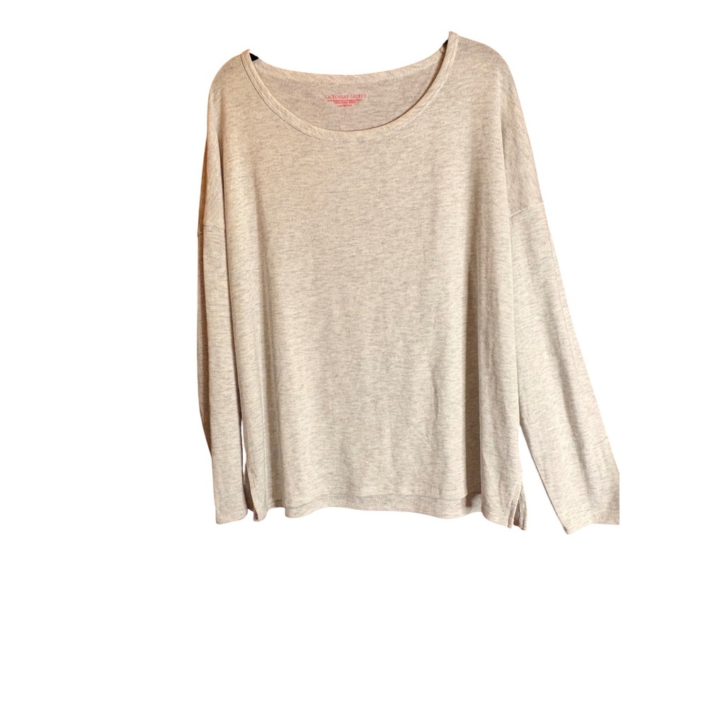 Victoria's Secret Long Sleeve‎ Top Women's L Heathered Knit Casual Relaxed